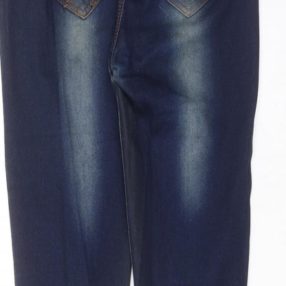 Womens UK Size 8 Preworn Regular Fit Skinny Blue Jeans