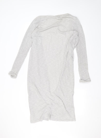 Womens UK Size L New Look Grey Cardigan Jumper