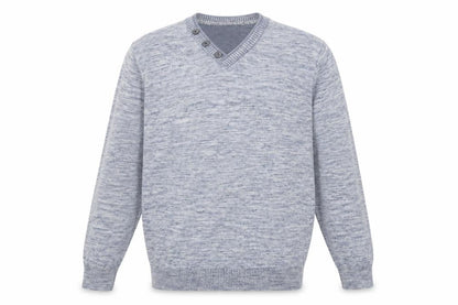Cedarwood State Mens Blue Round Neck Cotton Pullover Jumper Size L