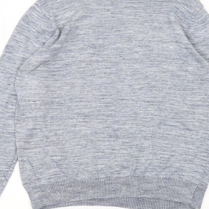 Cedar Wood State Mens Blue Round Neck  Cotton Pullover Jumper Size L