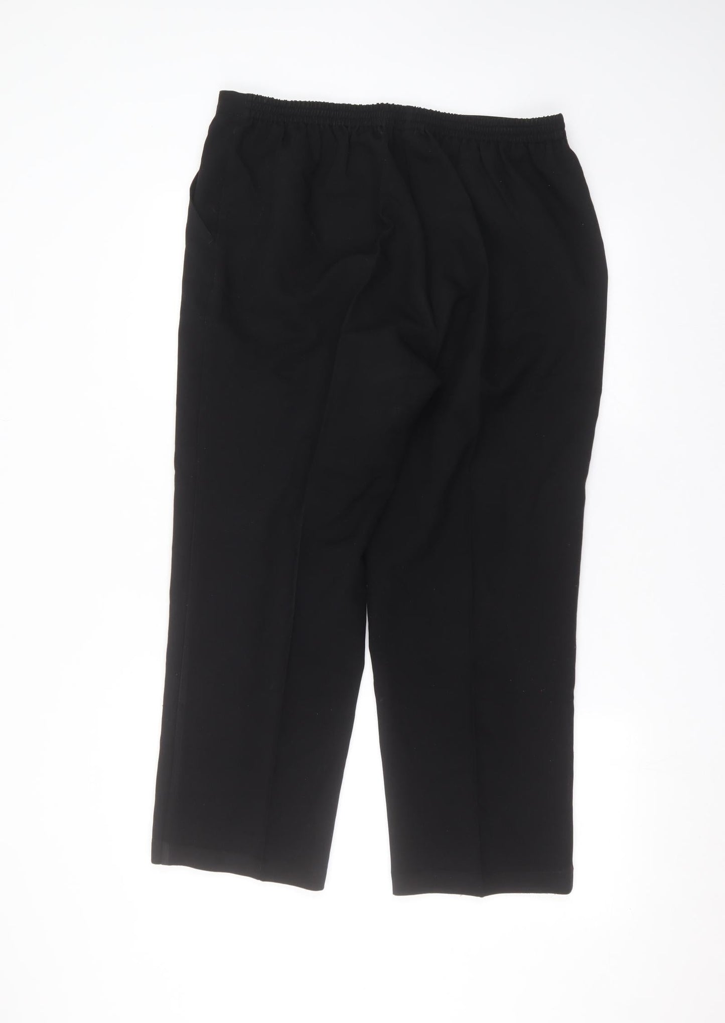 Womens UK Size 18 Preworn Regular Fit  Black Trousers