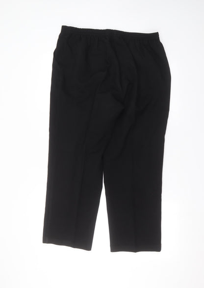 Womens UK Size 18 Preworn Regular Fit  Black Trousers