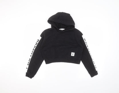 H&M Boys Black  Cotton Pullover Hoodie Size 9-10 Years