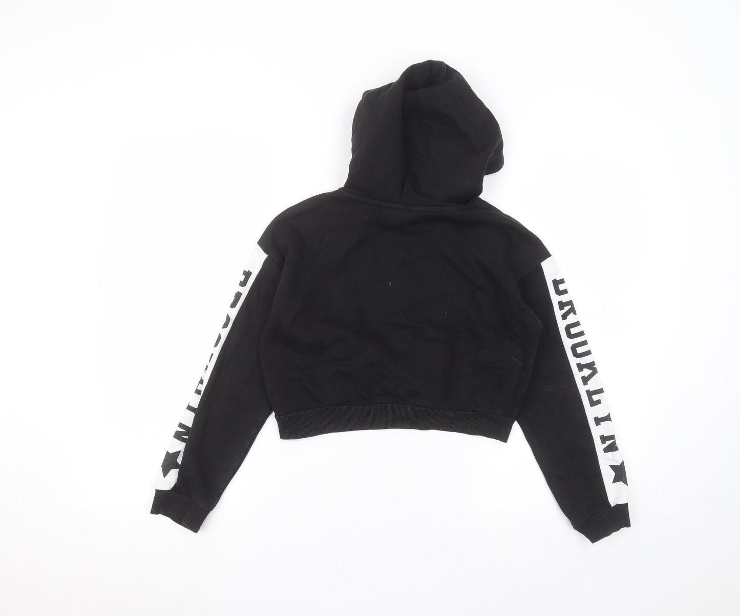 H&M Boys Black  Cotton Pullover Hoodie Size 9-10 Years