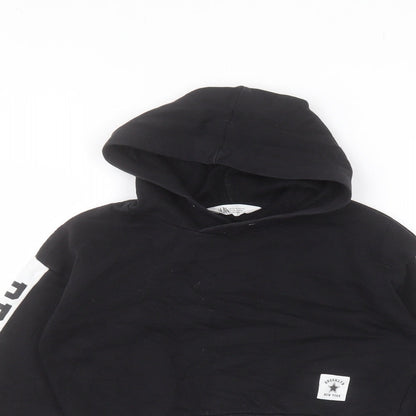 H&M Boys Black  Cotton Pullover Hoodie Size 9-10 Years