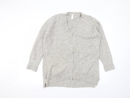 Womens UK Size M Preworn Grey Cardigan Jumper