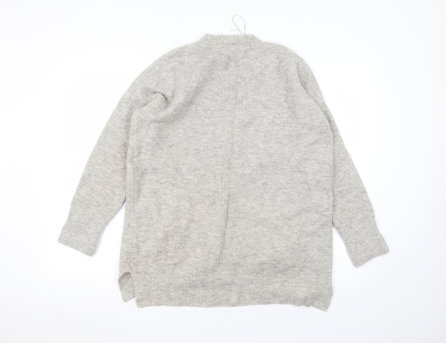 Womens UK Size M Preworn Grey Cardigan Jumper
