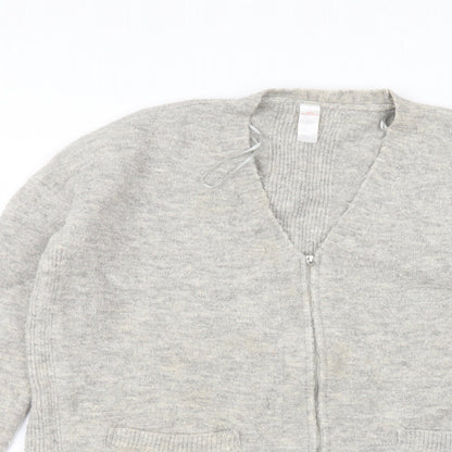 Womens UK Size M Preworn Grey Cardigan Jumper