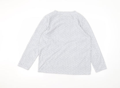 Primark Womens Grey Round Neck Polka Dot Polyester Pullover Jumper Size M