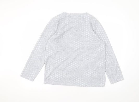 Primark Womens Grey Round Neck Polka Dot Polyester Pullover Jumper Size M