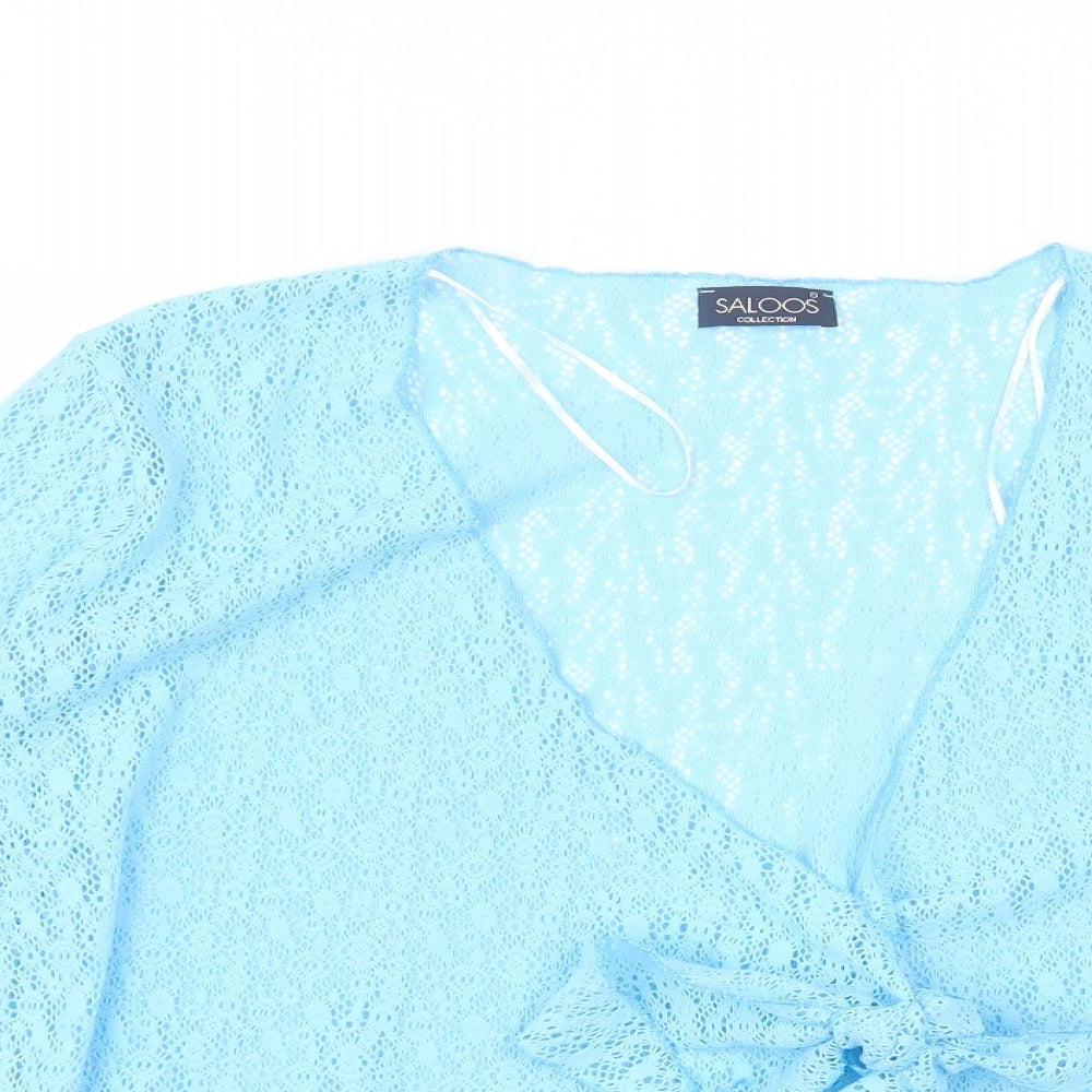 Womens UK Size XL Saloos Blue Cardigan Jumper
