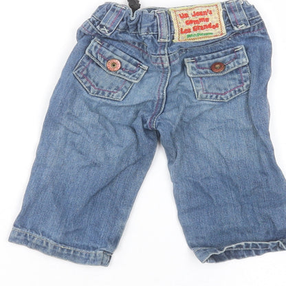Petit Patapon Girls Blue  Cotton  Jeans Size 9-12 Months