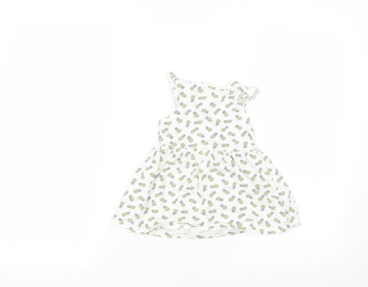 Primark Baby White  Cotton A-Line  Size 12-18 Months Round Neck