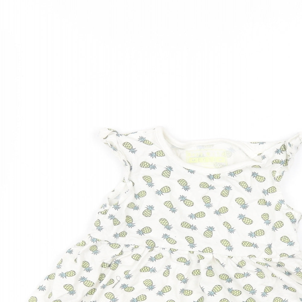 Primark Baby White  Cotton A-Line  Size 12-18 Months Round Neck