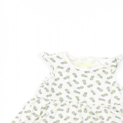 Primark Baby White  Cotton A-Line  Size 12-18 Months Round Neck