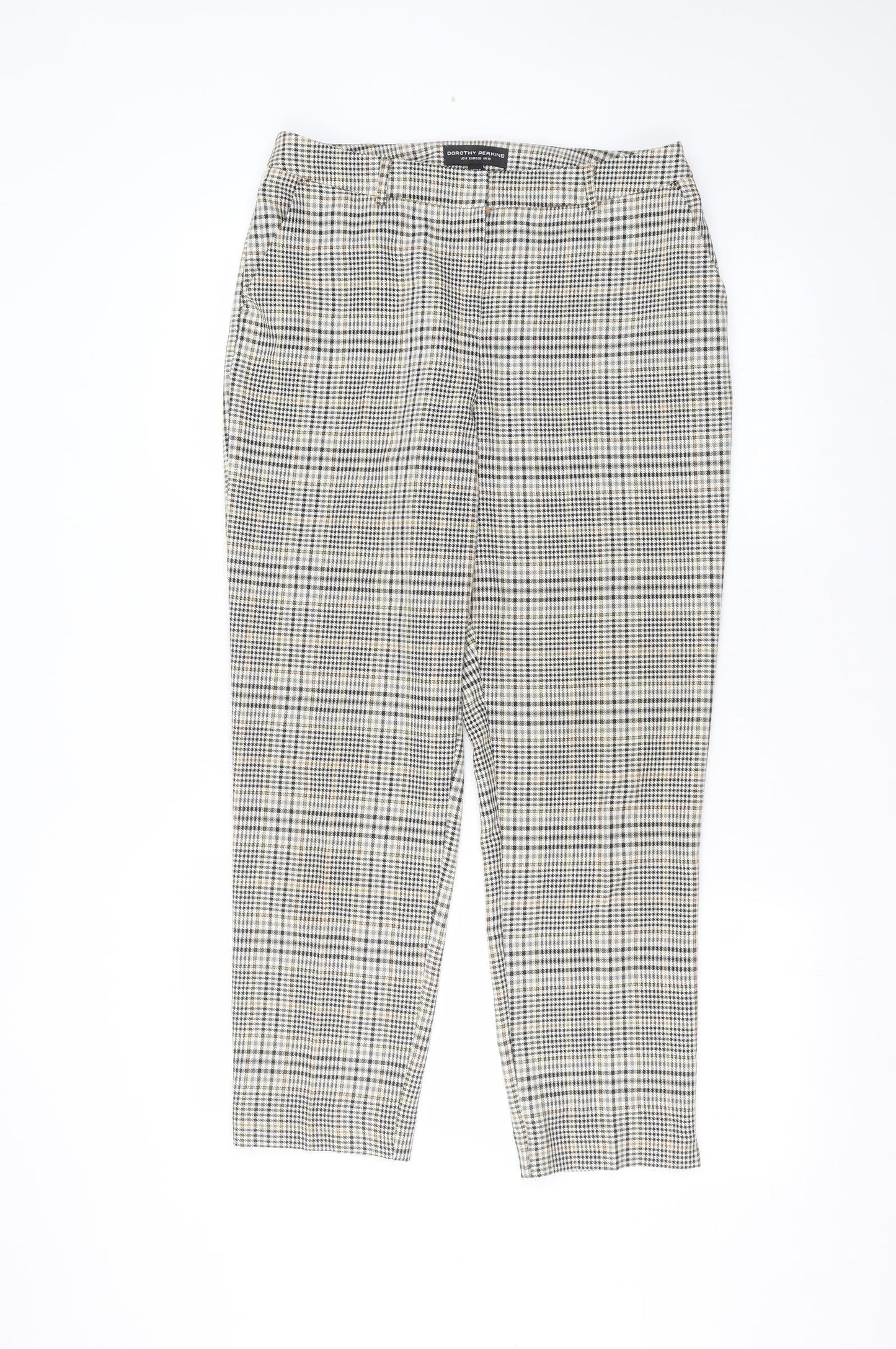 Womens UK Size 10 Dorothy Perkins Regular Fit  White Trousers