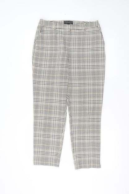 Womens UK Size 10 Dorothy Perkins Regular Fit  White Trousers