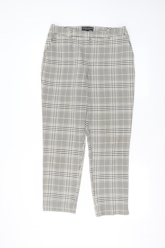 Womens UK Size 10 Dorothy Perkins Regular Fit  White Trousers