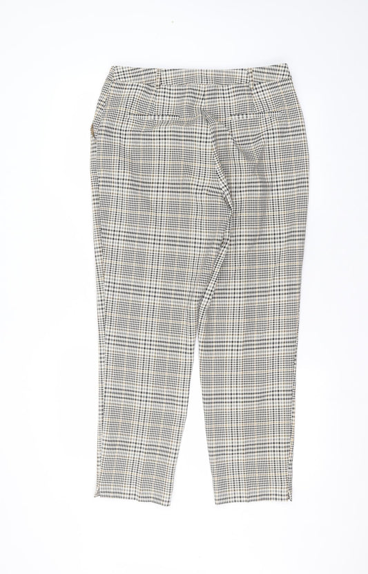 Womens UK Size 10 Dorothy Perkins Regular Fit  White Trousers