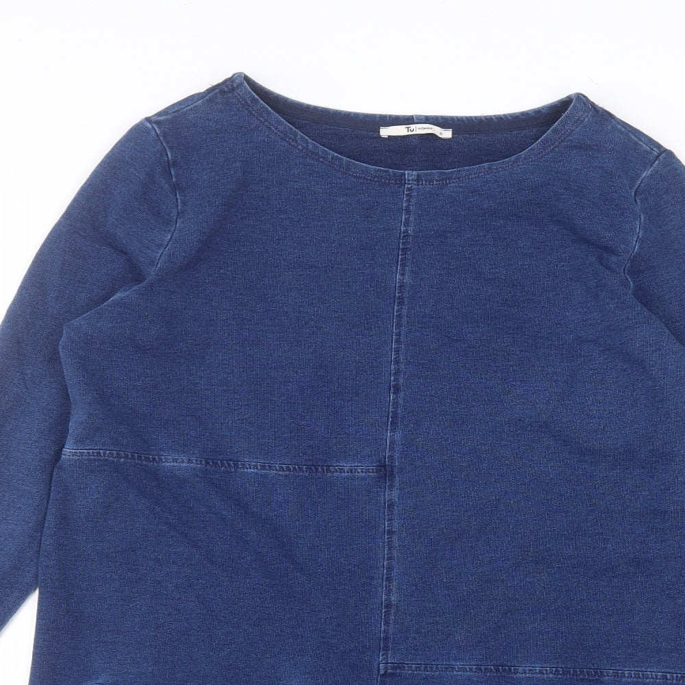 Womens UK Size 10 TU Blue Basic T-Shirt