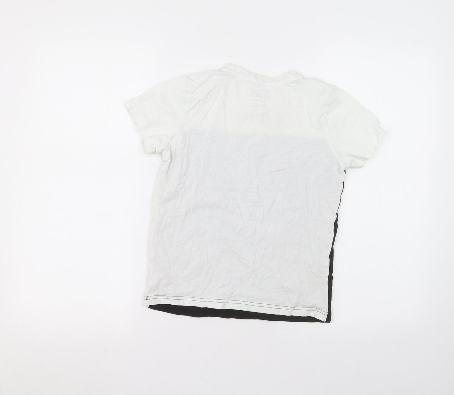 Primark Girls White  Cotton Basic T-Shirt Size 9-10 Years Round Neck