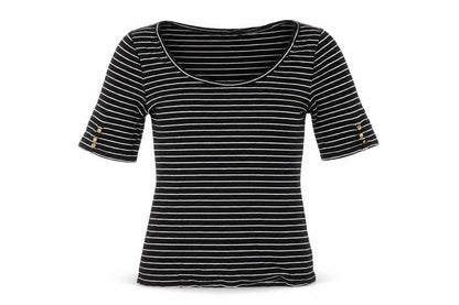 Womens UK Size XS Ann Taylor Black Basic T-Shirt