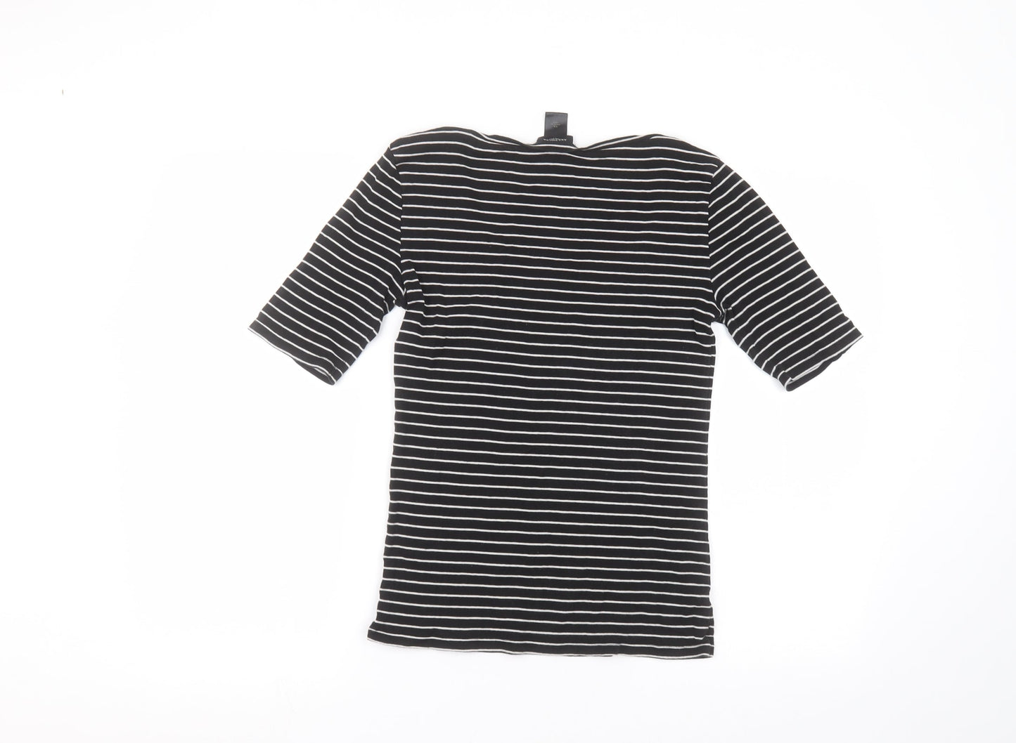 Womens UK Size XS Ann Taylor Black Basic T-Shirt