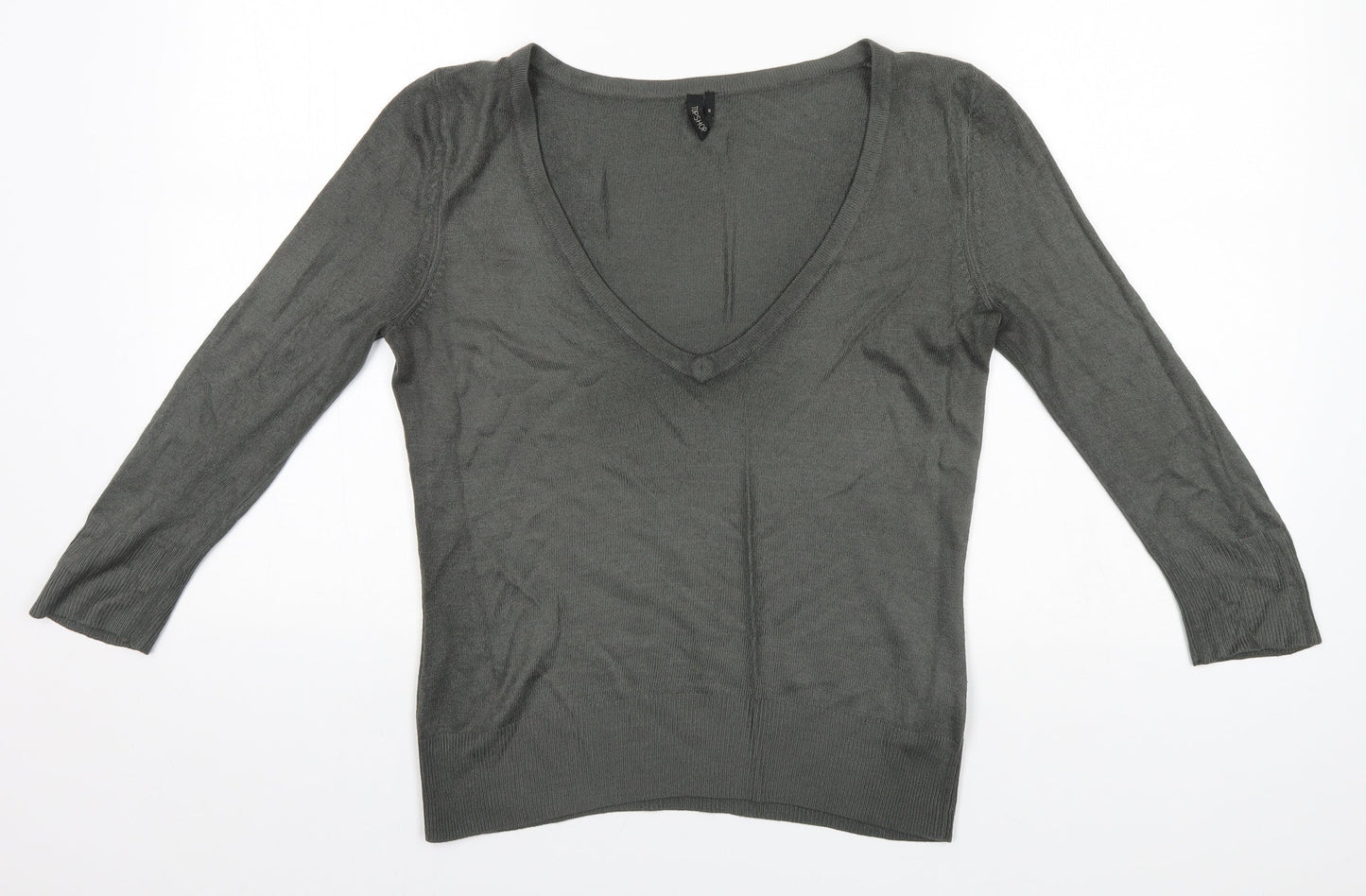 Womens UK Size 8 Topshop Grey Pullover Jumper