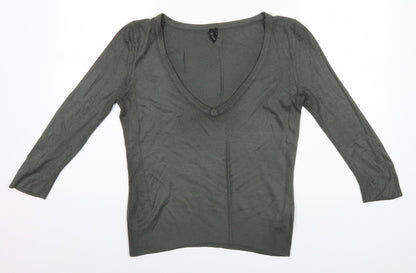 Womens UK Size 8 Topshop Grey Pullover Jumper