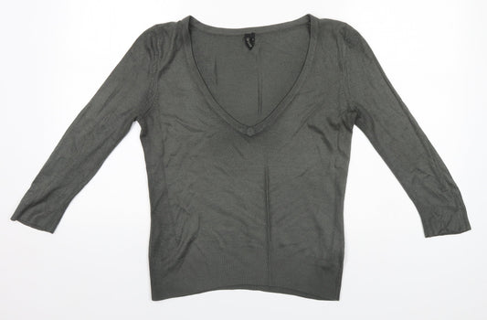 Womens UK Size 8 Topshop Grey Pullover Jumper