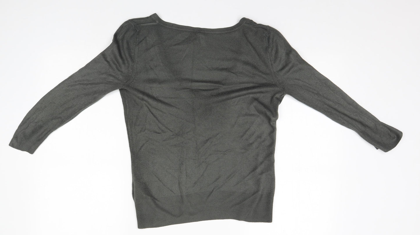 Womens UK Size 8 Topshop Grey Pullover Jumper