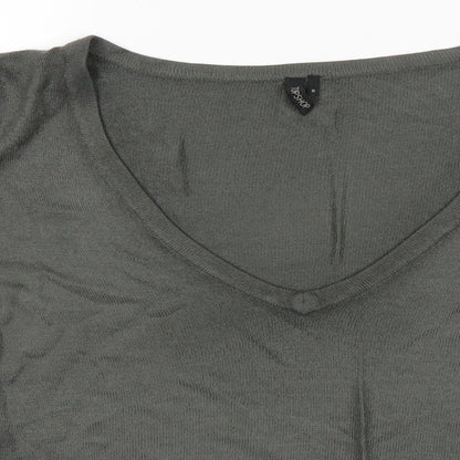 Womens UK Size 8 Topshop Grey Pullover Jumper