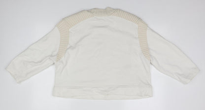 Womens UK Size M Zara White Pullover Jumper