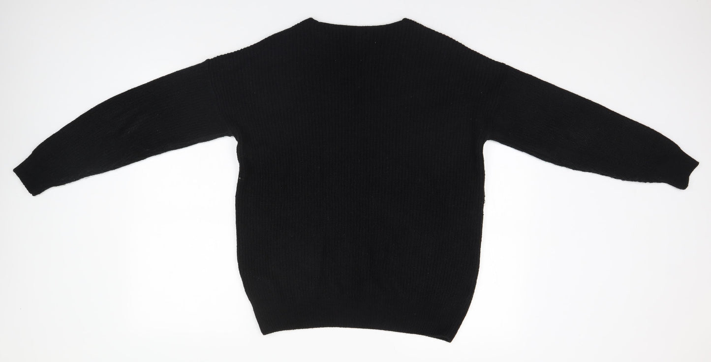 Womens UK Size 6 Topshop Black Pullover Jumper