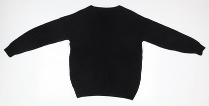 Womens UK Size 6 Topshop Black Pullover Jumper