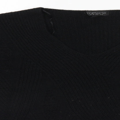 Womens UK Size 6 Topshop Black Pullover Jumper