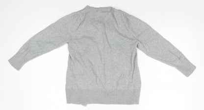 Womens UK Size 8 Warehouse Grey Cardigan Jumper