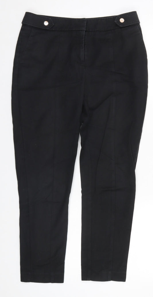 Womens UK Size 8 Oasis Regular Fit  Black Trousers