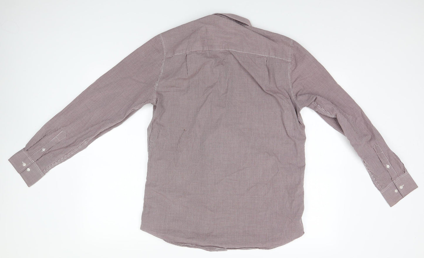 Mens UK Size 15.5 NEXT Grey  Button-Up Long Sleeve Casual Shirt