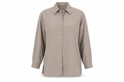 Womens UK Size 14 Lauren Duvar Beige Basic Button-Up