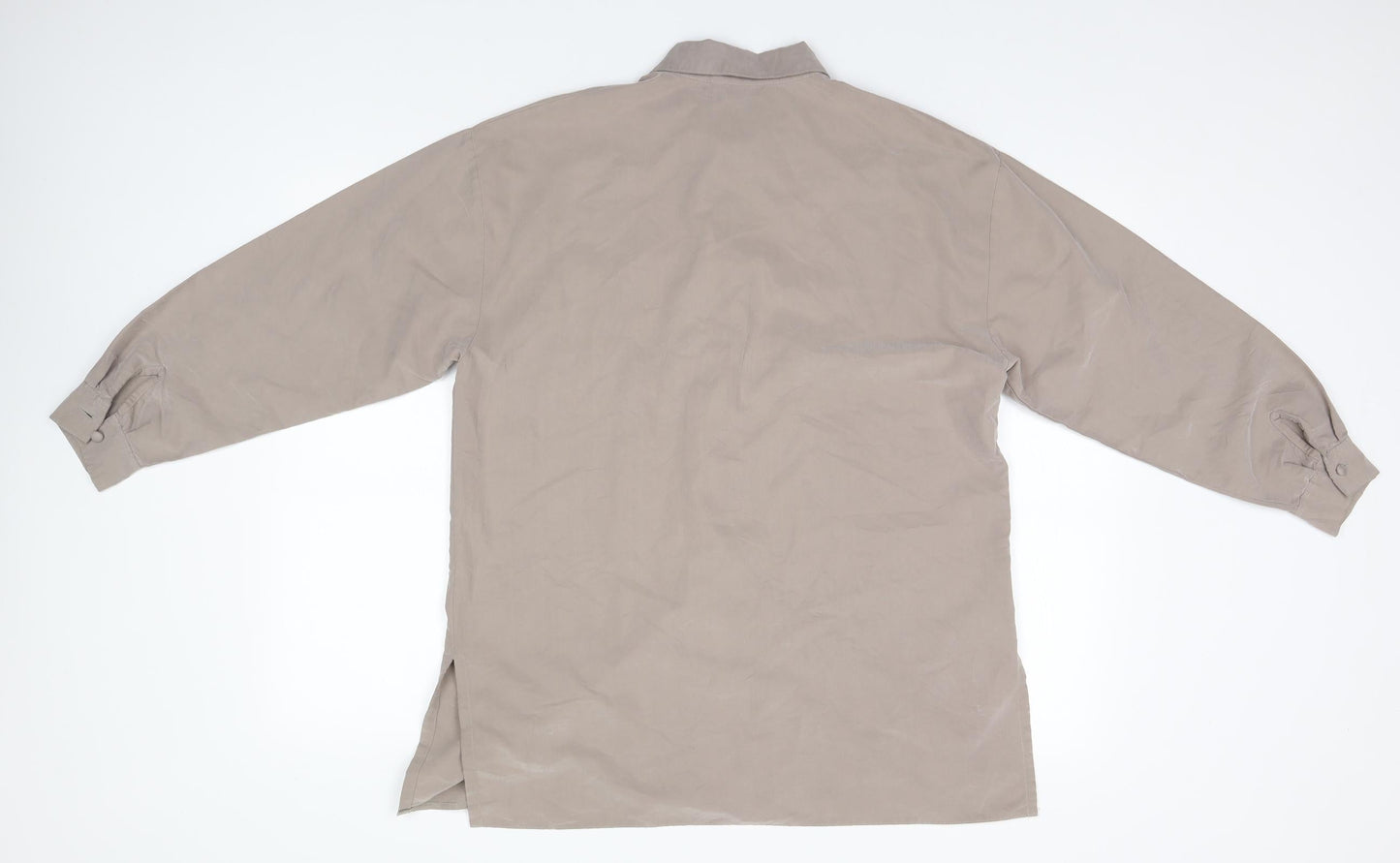 Womens UK Size 14 Lauren Duvar Beige Basic Button-Up