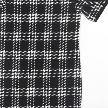 Womens UK Size 10 Cameo Rose Black Basic T-Shirt