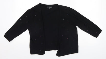 Womens UK Size 12 Debenhams Black Cardigan Jumper