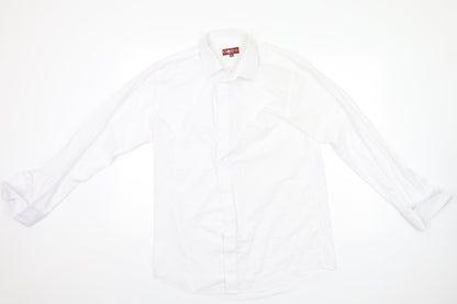 Mens UK Size 16.5 ColinRoss White  Button-Up Long Sleeve Casual Shirt