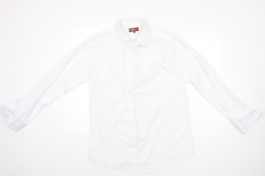 Mens UK Size 16.5 ColinRoss White  Button-Up Long Sleeve Casual Shirt