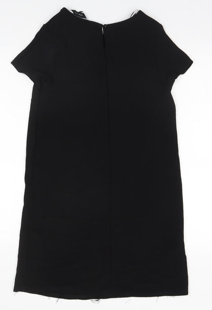 New Look Womens Black  Polyester A-Line  Size 12 Round Neck