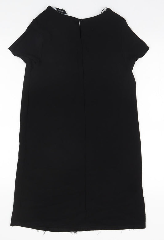 New Look Womens Black  Polyester A-Line  Size 12 Round Neck