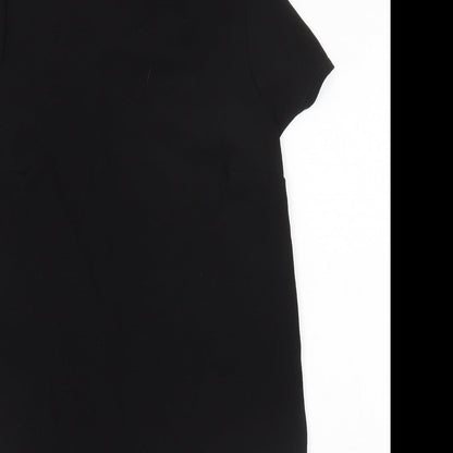 New Look Womens Black  Polyester A-Line  Size 12 Round Neck