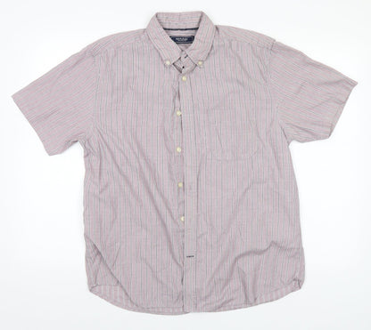Mens UK Size M Maine Blue  Button-Up Short Sleeve Casual Shirt