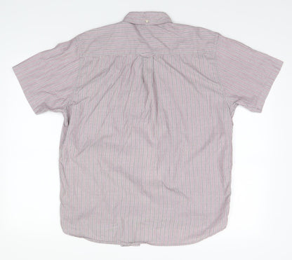 Mens UK Size M Maine Blue  Button-Up Short Sleeve Casual Shirt